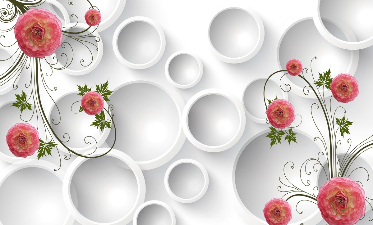 Фреска Лютики в графике